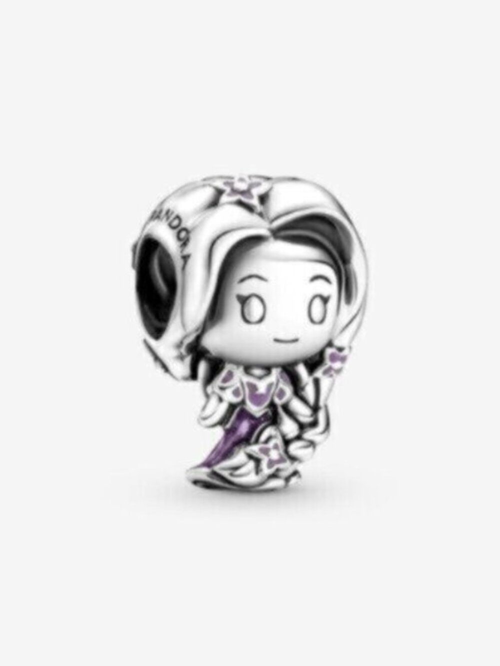 Pandora Silver Charm with Purple Accents